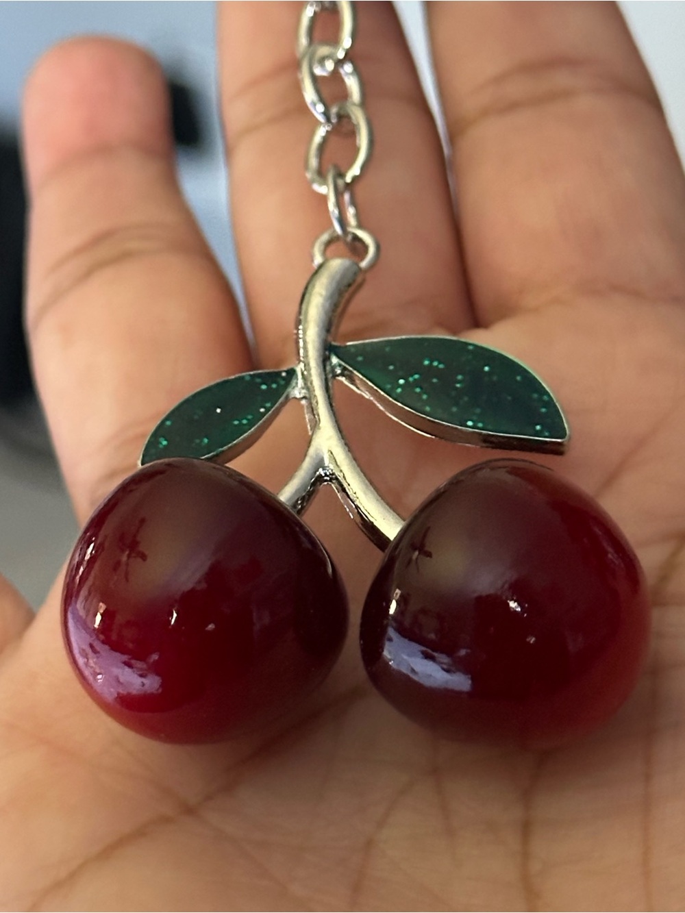 Cherry Keychain Bag Charm